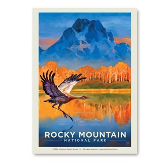 Rocky Mountain NP Crane Vert Sticker