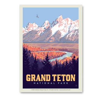 Grand Teton NP Snake River Valley Vert Sticker