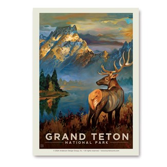 Grand Teton NP Morning Mist Vert Sticker