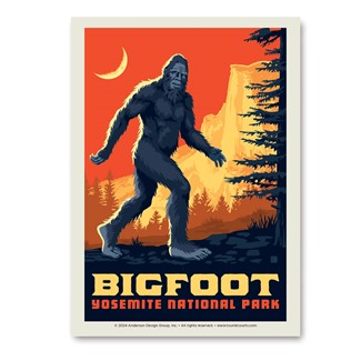 Yosemite NP Bigfoot Vert Sticker