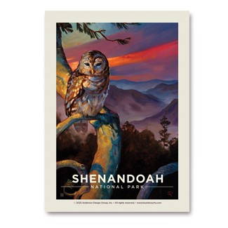 Shenandoah NP Barred Owl Vert Sticker