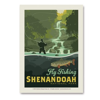 Shenandoah NP Fly Fishing Vert Sticker