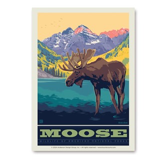 Wildlife Moose Vert Sticker