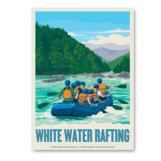 White Water Rafting Vert Sticker