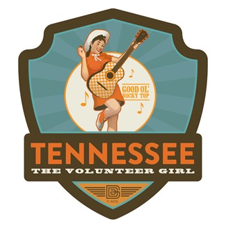 Volunteer Girl Emblem Sticker