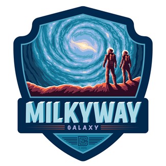 Milky Way Galaxy Emblem Sticker