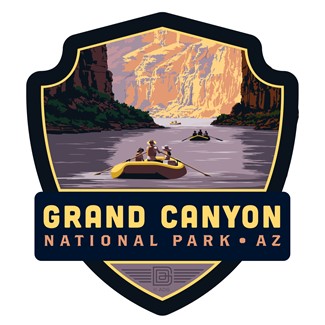 Grand Canyon NP River Rafting Emblem Sticker
