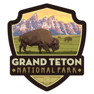Grand Teton NP Bison Emblem Sticker