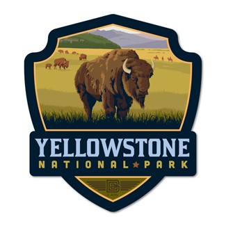 Yellowstone NP Bison Field Emblem WM
