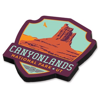 Canyonlands NP Emblem Wood Magnet