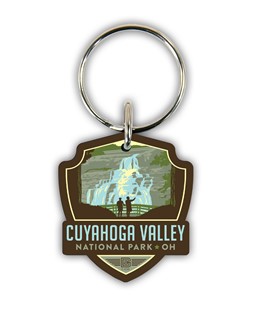 Cuyahoga Valley NP Emblem Wood Key Ring