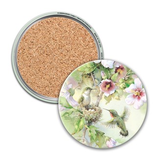 Hummingbird Family Circle Coaster