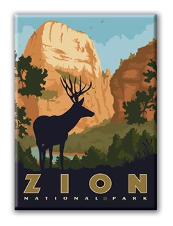 Zion NP Mule Deer Magnet