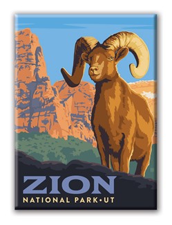 Zion NP Big Horn Sheep Magnet