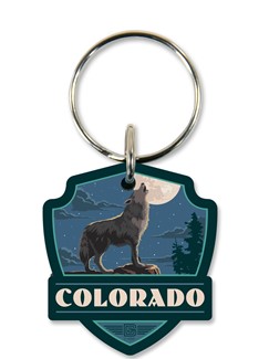 Colorado Emblem Wood Key Ring