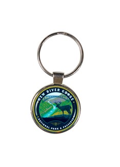 New River Gorge NP Circle Dome Key Ring