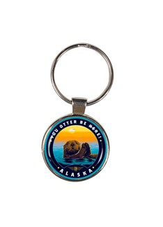 AK You Otter Be Here Circle Dome Key Ring