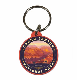 Grand Canyon NP Moonrise Circle Wood Key Ring