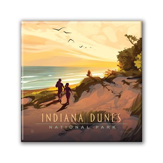 Indiana Dunes NP Daybreak Square Magnet
