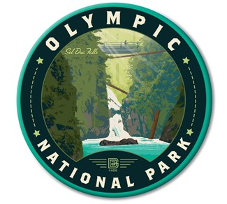 Olympic NP Sol Duc Falls Circle Magnet