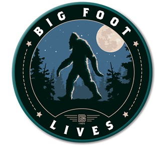 Bigfoot Lives Circle Magnet