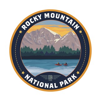 Rocky Mountain NP Kayakers Circle Sticker