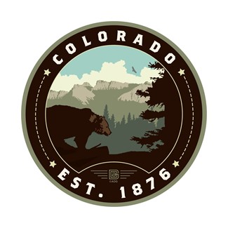 Colorado Black Bears Circle Sticker