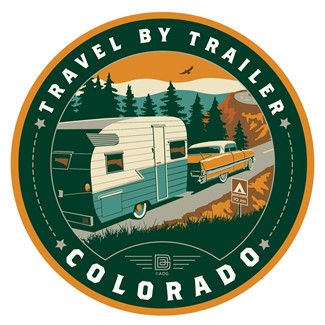 Colorado Travel by Trailer Circle Sticker