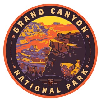 Grand Canyon NP Landscape Circle Sticker