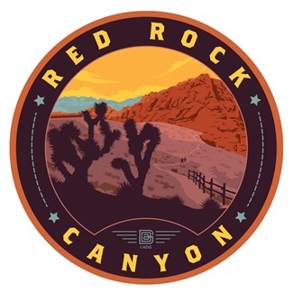 Red Rock Canyon NV Circle Sticker
