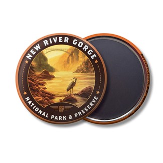 New River Gorge NP & Preserve Daybreak Circle Magnet