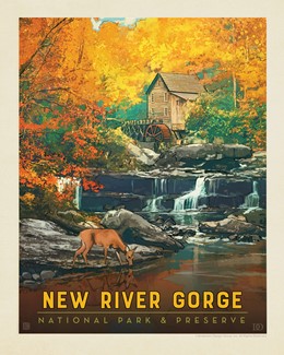 New River Gorge NP& Preserve Fall Colors 8" X 10" Print