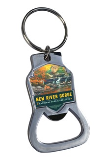 New River Gorge NP& Preserve Fall Colors Emblem BO Key Ring