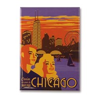 Chicago Navy Pier Metal Magnet