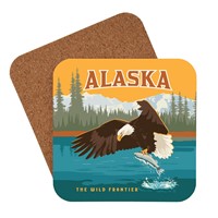 AK Eagle & Salmon Coaster