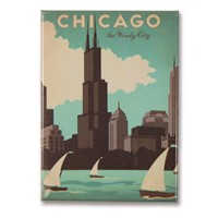Chicago Windy City Metal Magnet