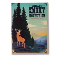 Great Smoky Deer Metal Magnet