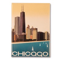 Chicago Skyline Metal Magnet