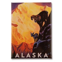 AK Bighorn Sheep Metal Magnet