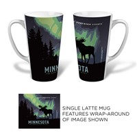 MN Northern Lights Moose Latte Mug