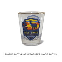 Great Smoky Deer Emblem Shot Glass