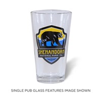 Shenandoah Bear Emblem Pub Glass