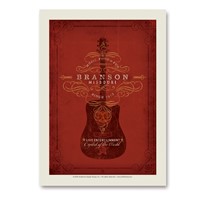 Branson Red Guitar Sticker