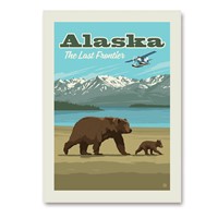 AK Frontier Plane & Bears Vertical Sticker