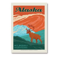 AK Denali Caribou Vertical Sticker