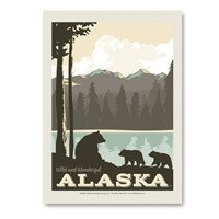 AK Bear Lake Family Vertical Sticker