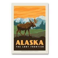 AK Frontier Moose Vertical Sticker