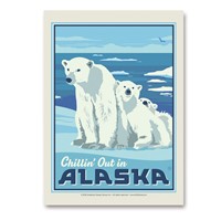 AK Polar Bears Vertical Sticker