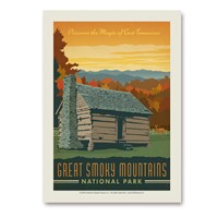 Great Smoky Cabin Vertical Sticker