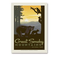 Great Smoky Mama Bear & Cubs Vertical Sticker